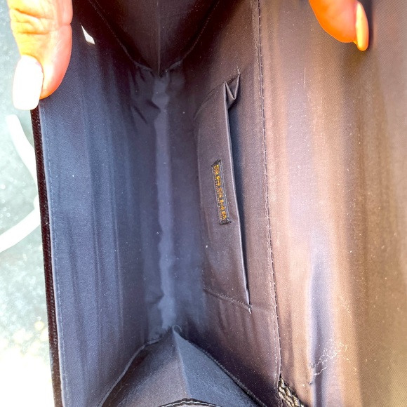 SASHA black evening bag with pretty bow and dazzle! - Picture 7 of 8